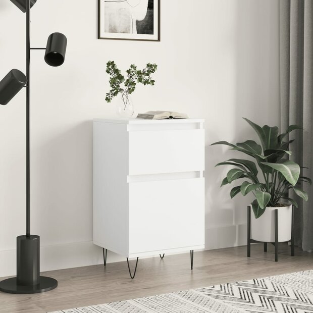 Dressoir 40x35x70 cm bewerkt hout wit 1