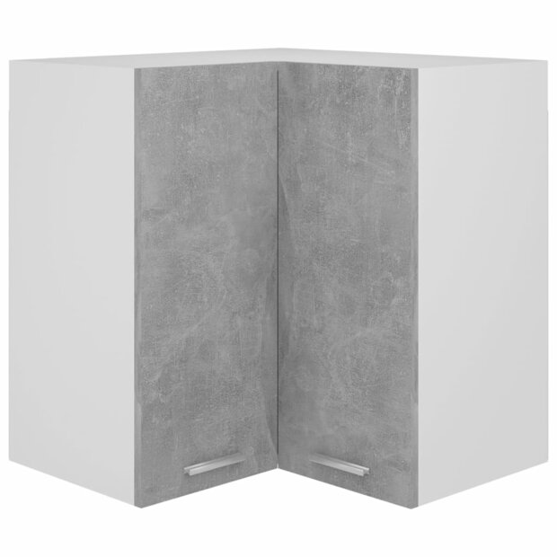 Hanghoekkast Lyon 57x57x60 cm bewerkt hout betongrijs 1