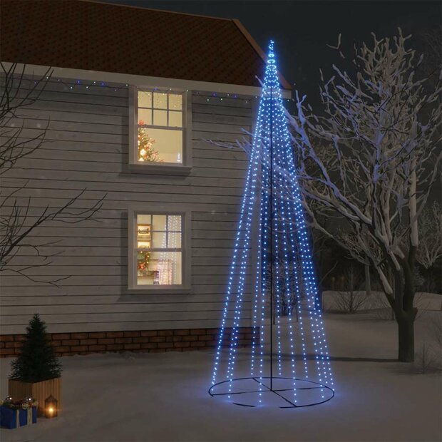 Kegelkerstboom 732 LED&amp;apos;s blauw 160x500 cm 1