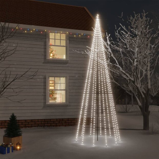 Kerstboom met grondpin 732 LED&amp;apos;s koudwit 500 cm 1