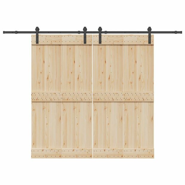 Doos met onderdelen voor schuifdeur 427 cm staal zwart 1