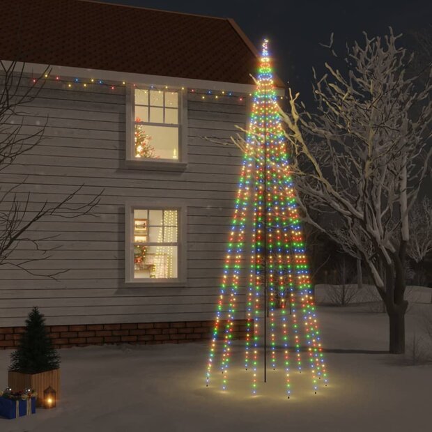 Kerstboom met grondpin 732 LED&amp;apos;s meerkleurig 500 cm 1