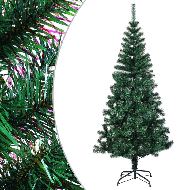 Kunstkerstboom met iriserende uiteinden 120 cm PVC groen 1