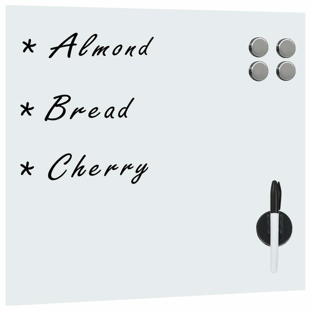 Magneetbord voor aan de wand 40x40 cm glas 1