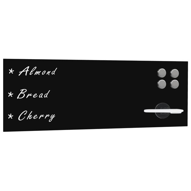 Schoolbord voor aan de wand magnetisch 60x20 cm glas 1