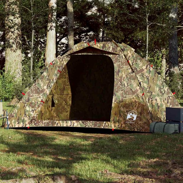 Tent 4-persoons snelontgrendeling camouflage 1