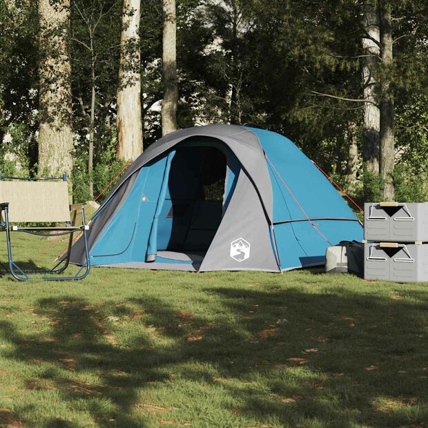Tent 4-persoons waterdicht blauw 1