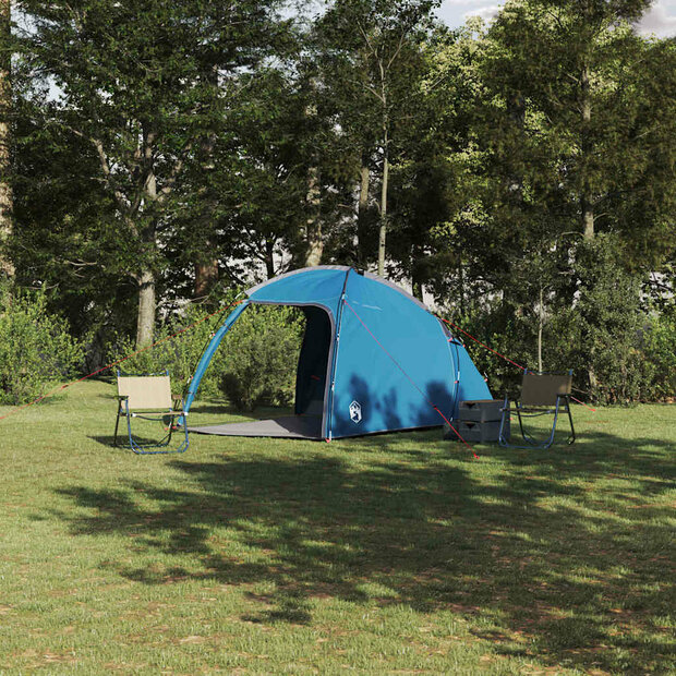 Tent met dak Blauw 370 x 230 x 185 cm Polyester en glasvezel 1