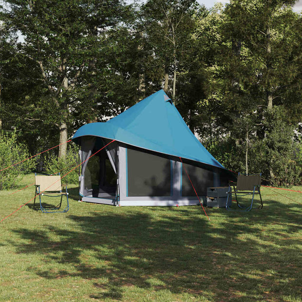 Familie Tipi Tent met dak Blauw 404 x 370 x 270 cm 1