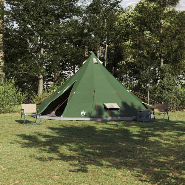 Familie Tipi Tent met dak Groen 560 x 560 x 300 cm 1