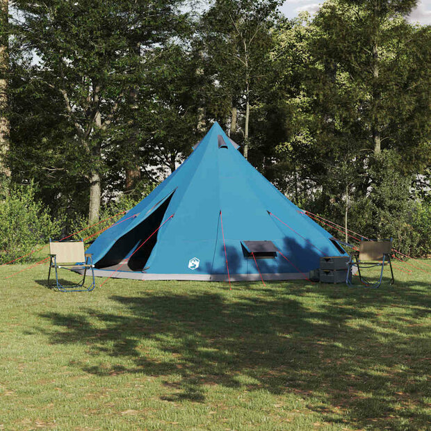 Familie Tipi Tent met dak Blauw en Grijs 560 x 560 x 300 cm 1