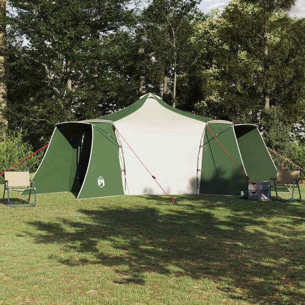 Tipi Tent met dak Groen en beige 492 x 492 x 275 cm Stof 1