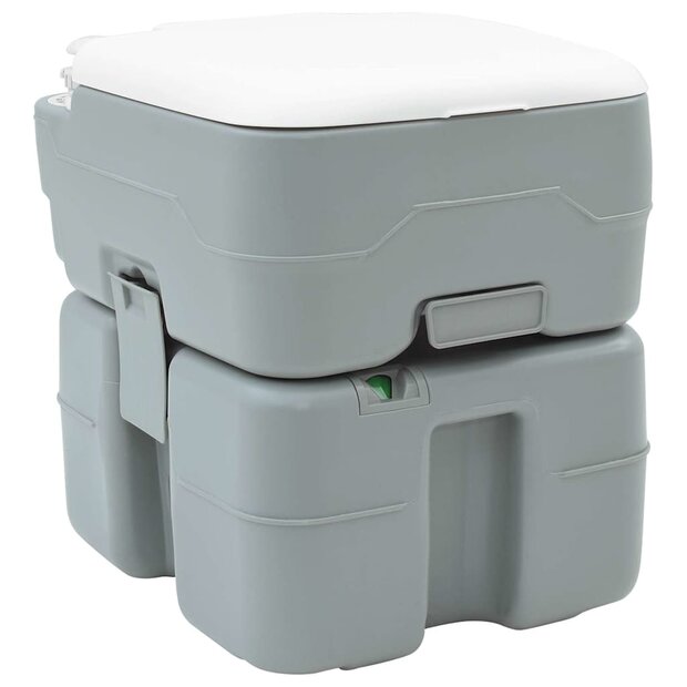 Camping Toilet Grijs 41.5 x 36.5 x 42 cm Kunststof 1