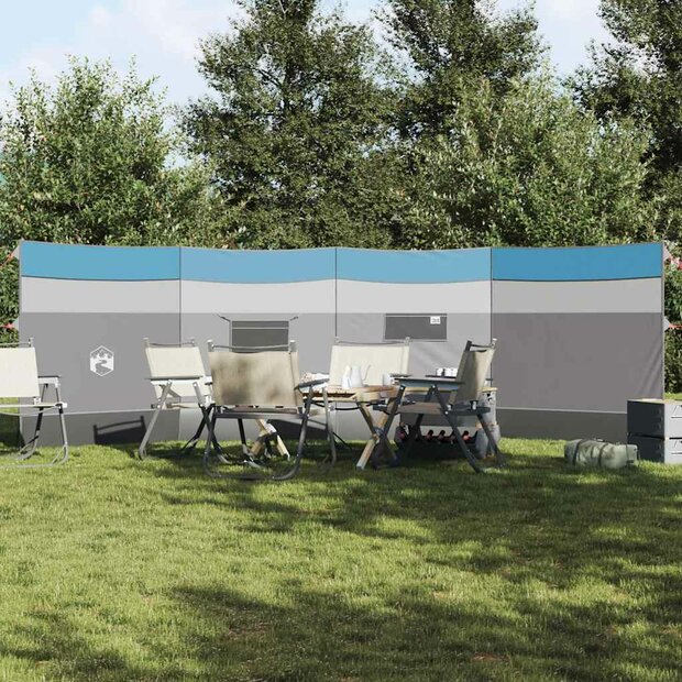 Windscherm camping waterdicht 510x153 cm blauw 1