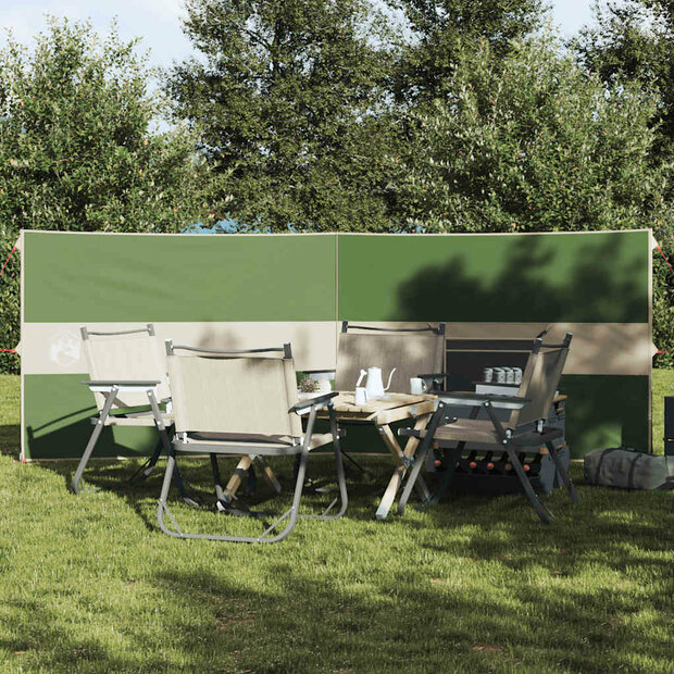 Windscherm camping waterdicht 344x120 cm groen 1
