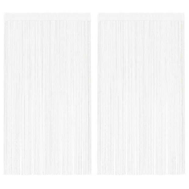 Draadgordijnen 2 st 140x250 cm wit 1