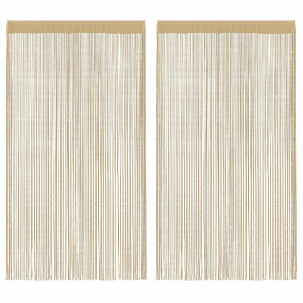 Draadgordijnen 100x250 cm beige 2 st 1