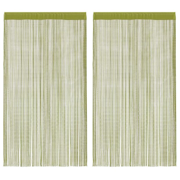 Draadgordijnen 140x250 cm groen 2 st 1