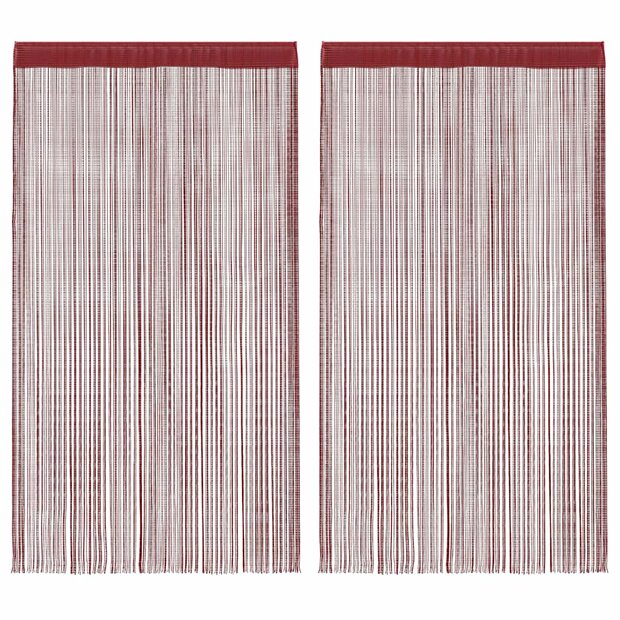 Draadgordijnen 140x250 cm wijnrood 2 st 1