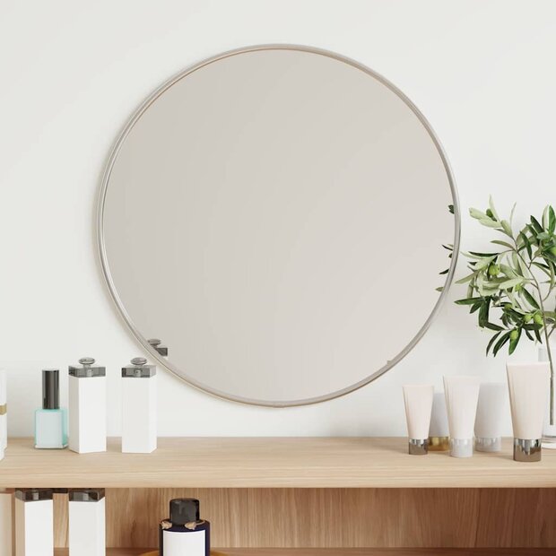 Wandspiegel rond &Oslash;40 cm zilverkleurig 1