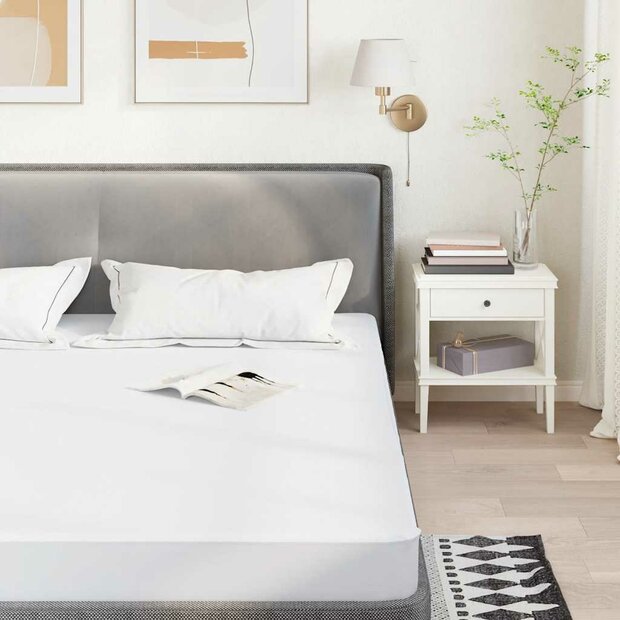 Matrasbeschermer waterdicht 160x220 cm wit 1