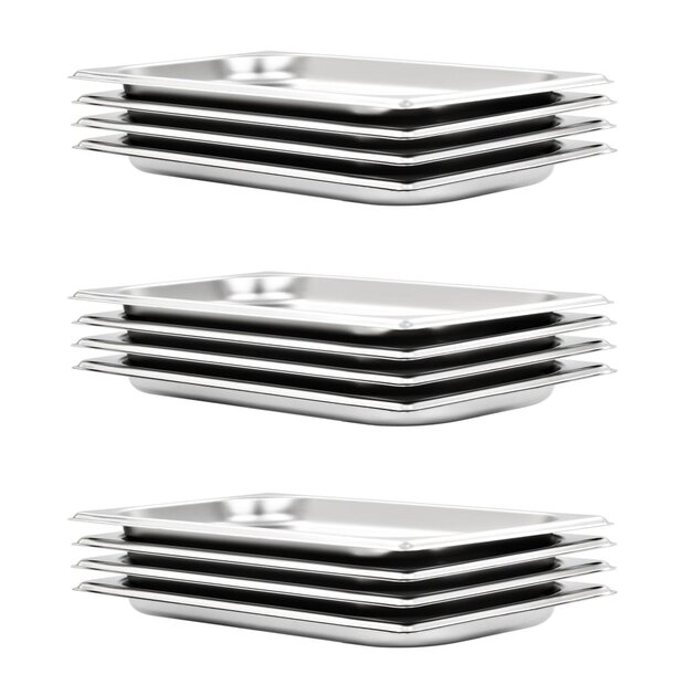 Gastronormbakken 12 st GN 1/3 20 mm roestvrij staal 1