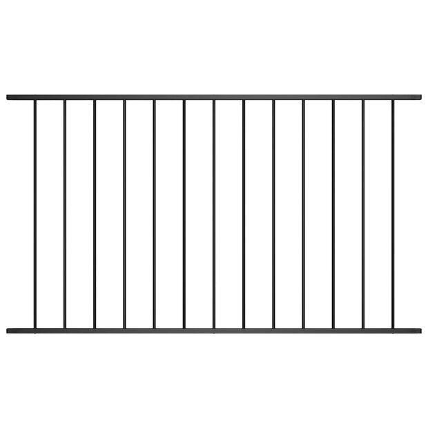 Schuttingpaneel gepoedercoat staal 1,7x1 m zwart 1