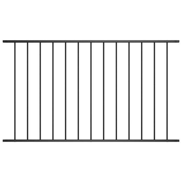 Schuttingpaneel gepoedercoat staal 1,7x1,25 m zwart 1