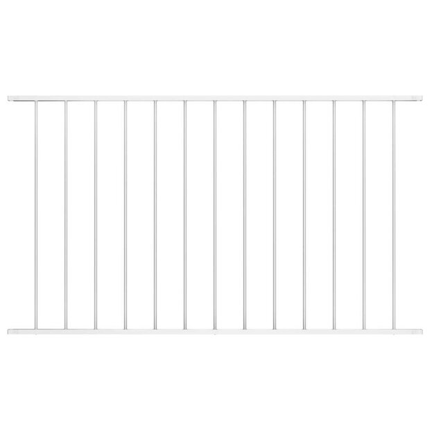 Schuttingpaneel gepoedercoat staal 1,7x1 m wit 1