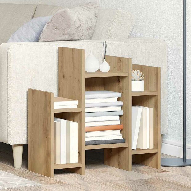 Bijzetkast artisanaal eikenkleurig 60 x 26 x 60 cm Bewerkt hout 1