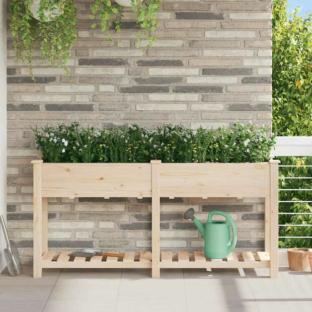 Tuin Bloempot Beige 161 x 43 x 76.5 cm Massief vurenhout 1