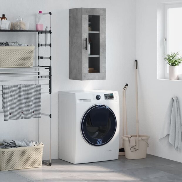 Hangkast 34,5x34x90 cm betongrijs 1