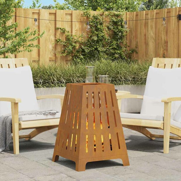 Vuurkorf Bruin 50 x 50 x 70 cm Cortenstaal 1