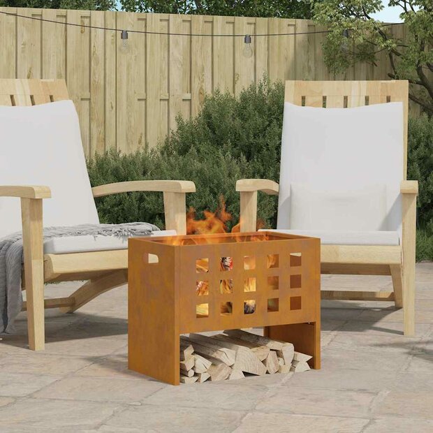 Vuurkorf Bruin 50 x 30 x 40 cm Cortenstaal 1