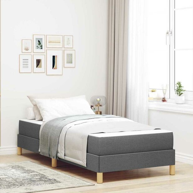 Boxspring bed Donkergrijs en Bruin 80 x 200 cm 1
