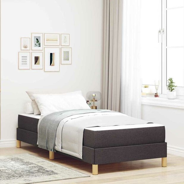 Boxspring bed Bruin 80 x 200 cm Stof en Engineered Hout 1