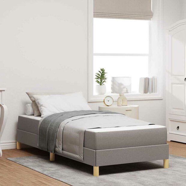 Boxspring bed Taupe en Bruin 90 x 200 cm 1