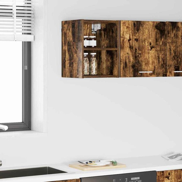 Hangkast Riga Gerookt eiken 30 x 29,5 x 40 cm Bewerkt hout 1