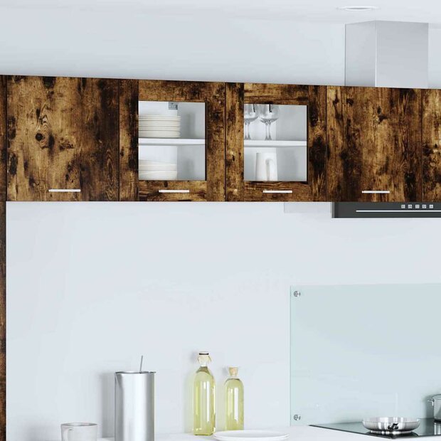 Hangkast Riga Gerookt eiken 40 x 31 x 40 cm Bewerkt hout 1