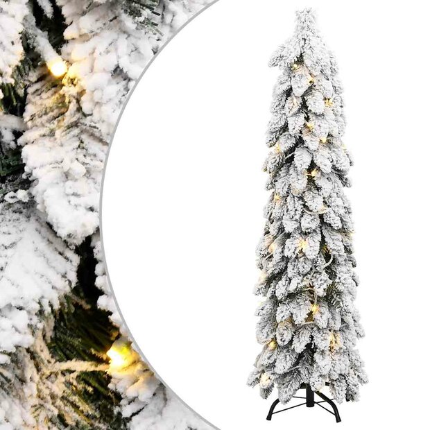 Kunstkerstboom met verlichting en sneeuw 60 LED&amp;apos;s 120 cm 1