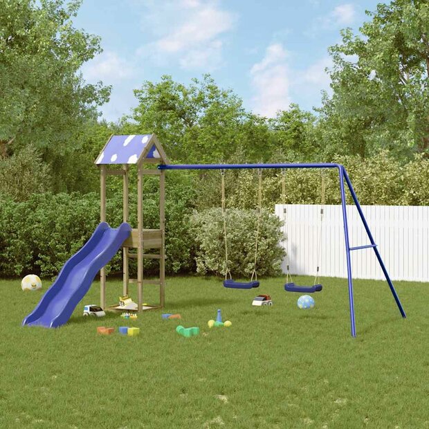 Speelhuis ge&iuml;mpregneerd grenenhout 1