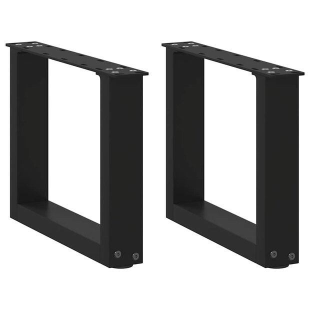 Salontafelpoten 2 st U-vormig 30x(30-31) cm staal zwart 1