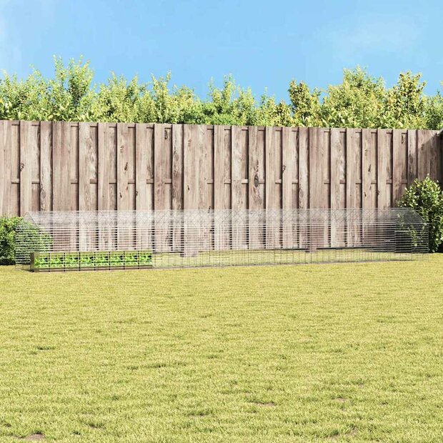 Konijnenkooi Zilver 400 x 78 x 78 cm Gegalvaniseerd staal 1