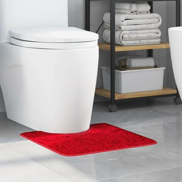 Antislip Badmat met Toilet Cut Rood 50 x 50 cm PP 1