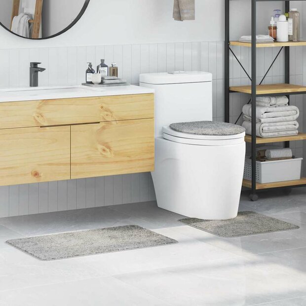 Antislip Badmat Set 3 pcs Grijs PP 1