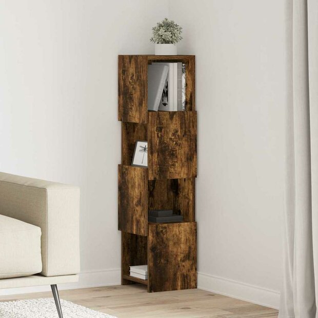 Hoekkast Wit 25,5x25x102cm Bewerkt hout 1