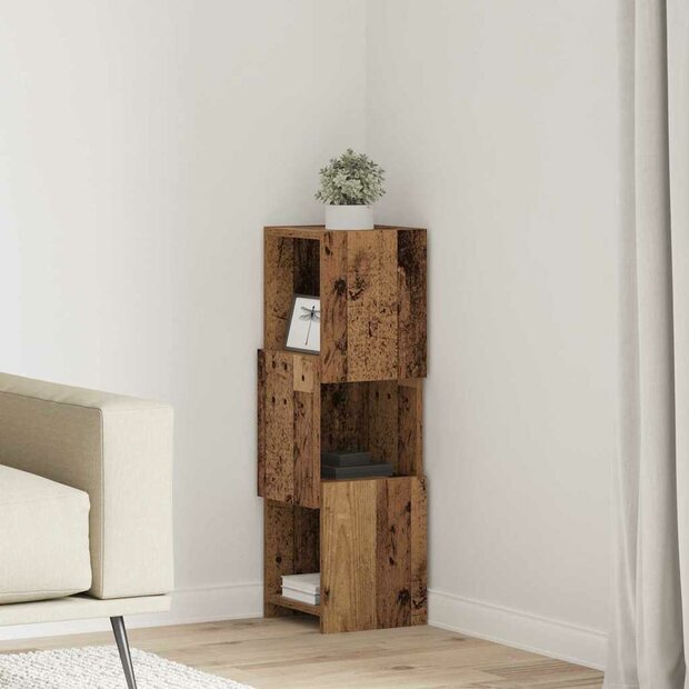 Hoekkast Wit 25,5x25x80cm Bewerkt hout 1