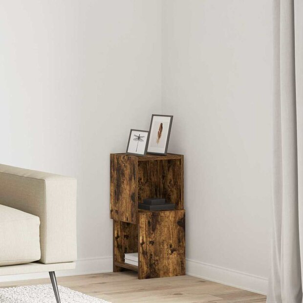 Hoekkast Wit 25,5x25x55cm Bewerkt hout 1