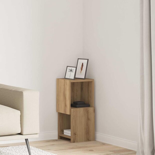 Hoekkast Wit 25,5x25x55cm Bewerkt hout 1