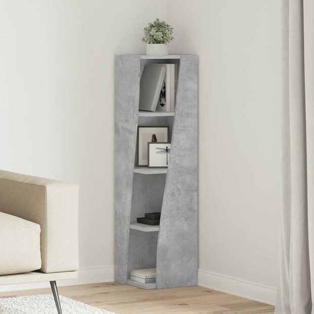 Hoekkast Wit 27,5x27x102cm Bewerkt hout 1